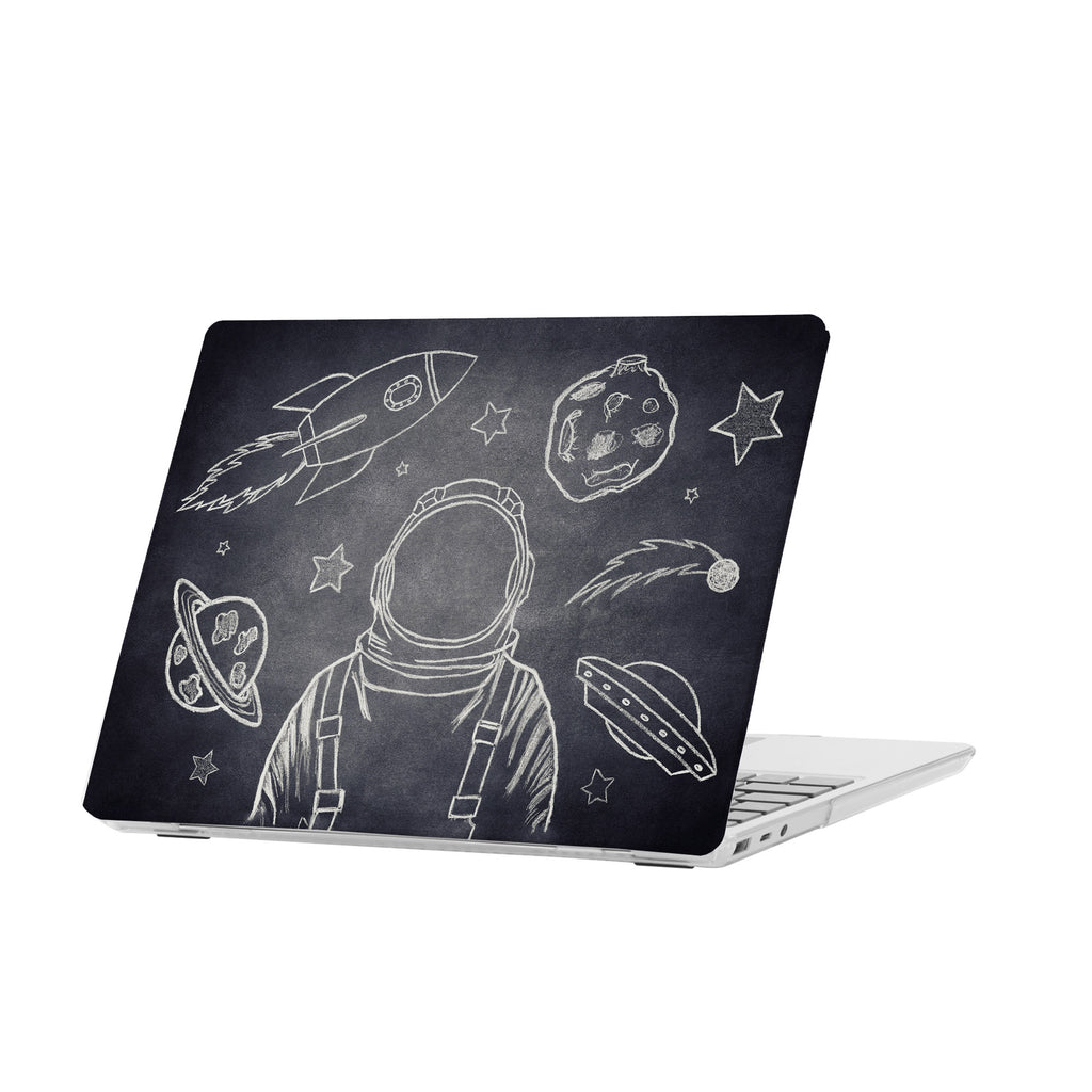 personalized microsoft laptop case features a lightweight two-piece design and Astronaut Space print