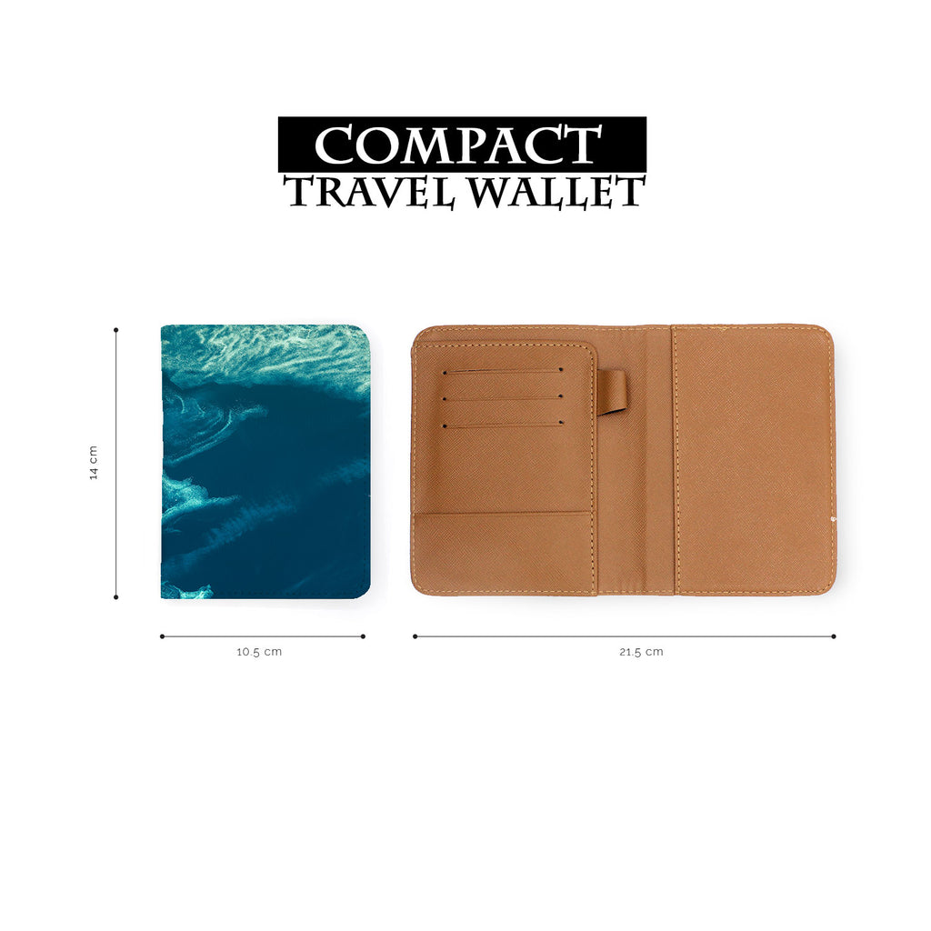 compact size of personalized RFID blocking passport travel wallet with Earth design