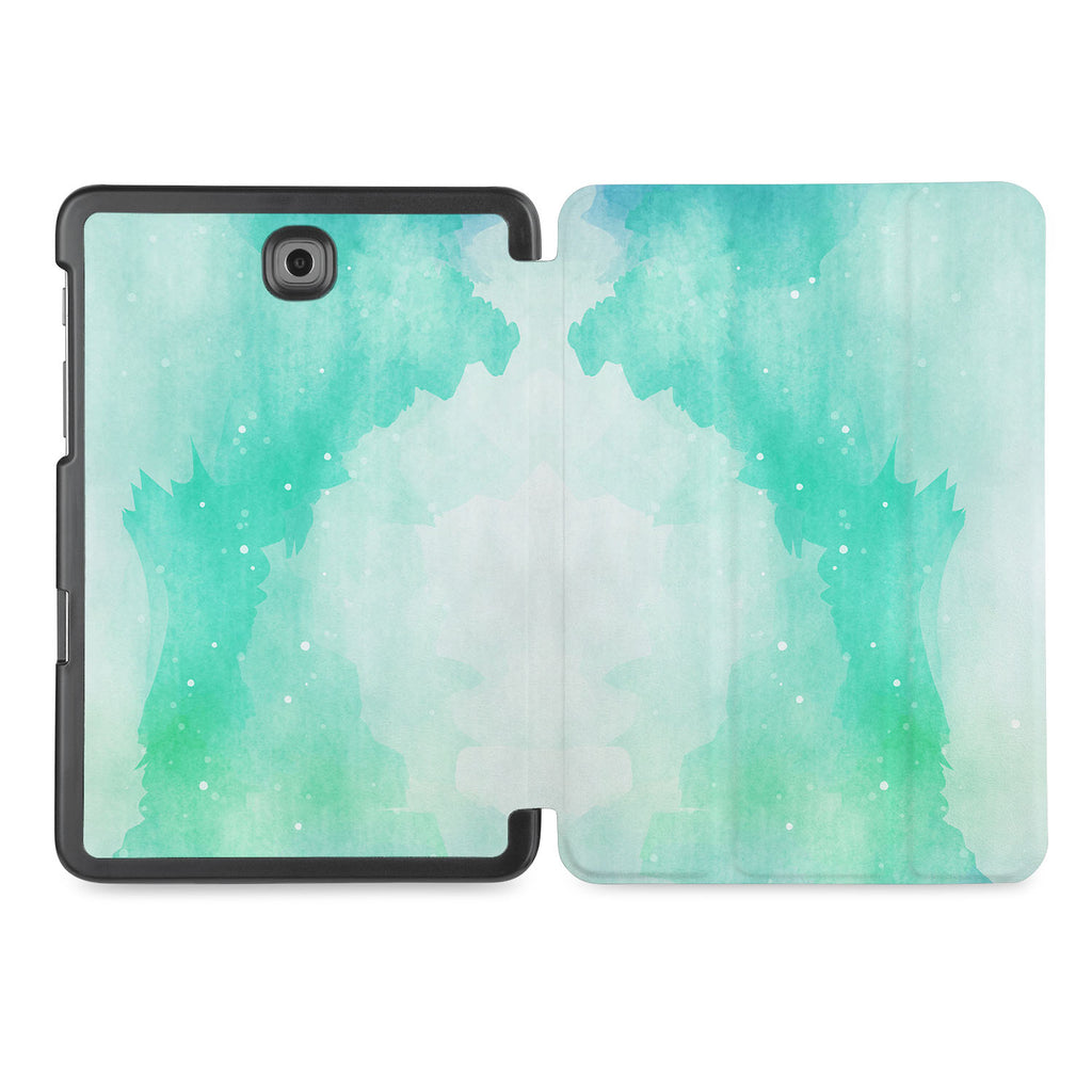 the whole printed area of Personalized Samsung Galaxy Tab Case with Abstract Watercolor Splash design
