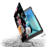 the drop protection feature of Personalized Samsung Galaxy Tab Case with Black Flower design