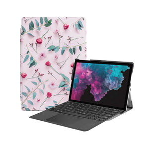 the Hero Image of Personalized Microsoft Surface Pro and Go Case with Flat Flower 2 design
