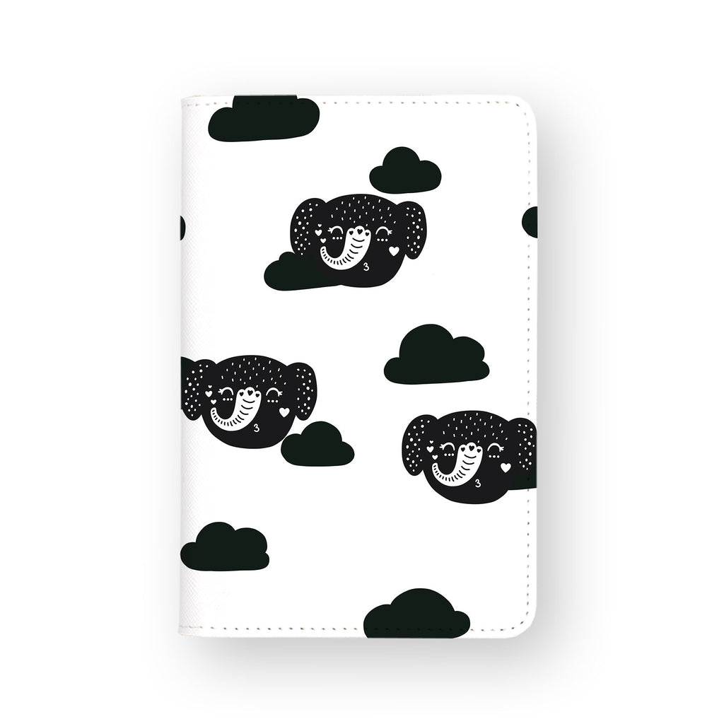 front view of personalized RFID blocking passport travel wallet with Nursery Rhymes design