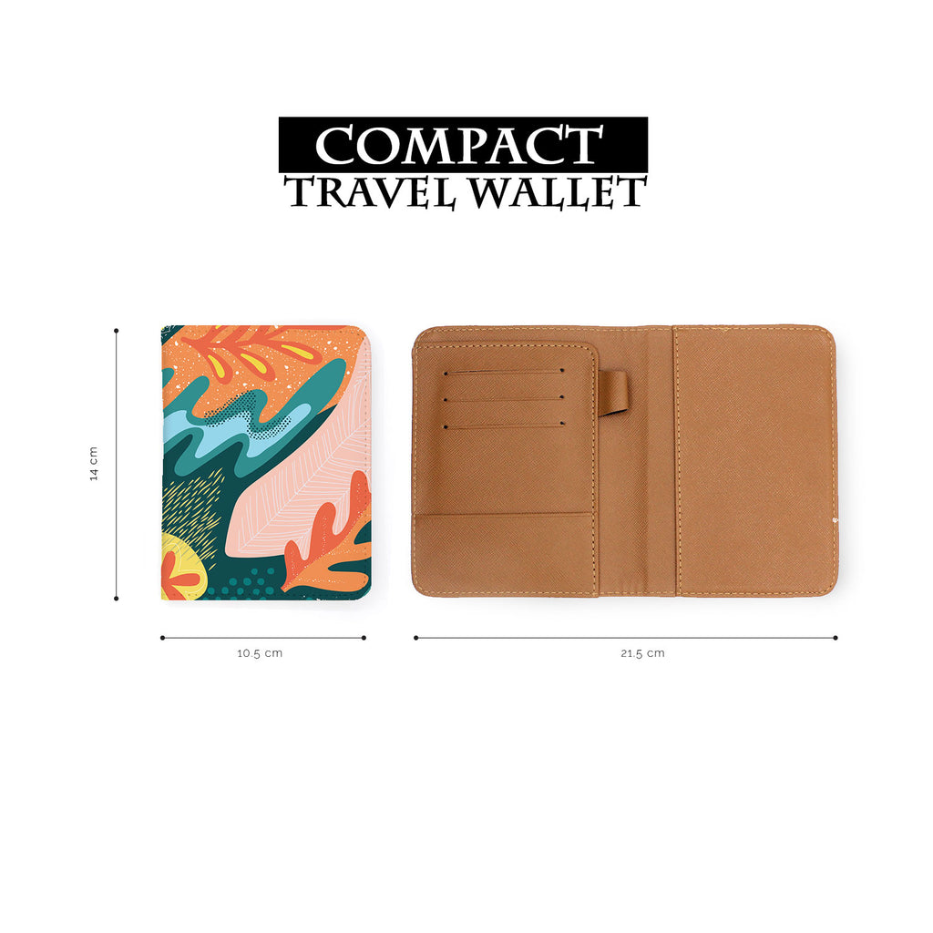 compact size of personalized RFID blocking passport travel wallet with Collage Patterns design
