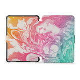 the whole front and back view of personalized kindle case paperwhite case with Abstract Oil Painting design