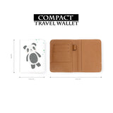 compact size of personalized RFID blocking passport travel wallet with Cute Animals design