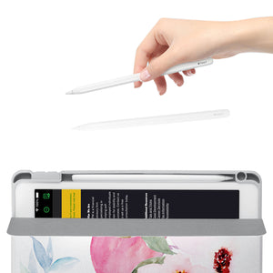 Vista Case iPad Premium Case with Flamingo Design has an integrated holder for Apple Pencil so you never have to leave your extra tech behind. - swap