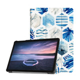 Personalized Samsung Galaxy Tab Case with Geometric Flower design provides screen protection during transit