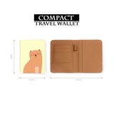 compact size of personalized RFID blocking passport travel wallet with Cat design