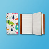 the front top view of midori style traveler's notebook with Dinosaur design