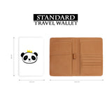 standard size of personalized RFID blocking passport travel wallet with Doodle design