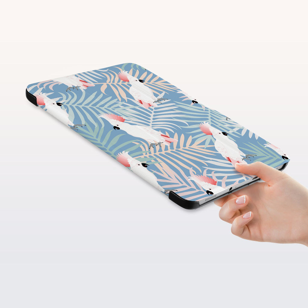 a hand is holding the Personalized Samsung Galaxy Tab Case with Bird design
