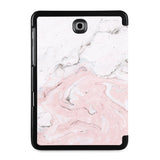 the back view of Personalized Samsung Galaxy Tab Case with Pink Marble design