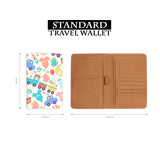 standard size of personalized RFID blocking passport travel wallet with Hello Baby design