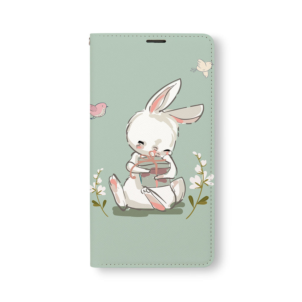 Front Side of Personalized Samsung Galaxy Wallet Case with Bunny2Tang design