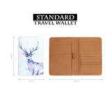 standard size of personalized RFID blocking passport travel wallet with Watercolour design