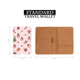 standard size of personalized RFID blocking passport travel wallet with Christmas 2 design