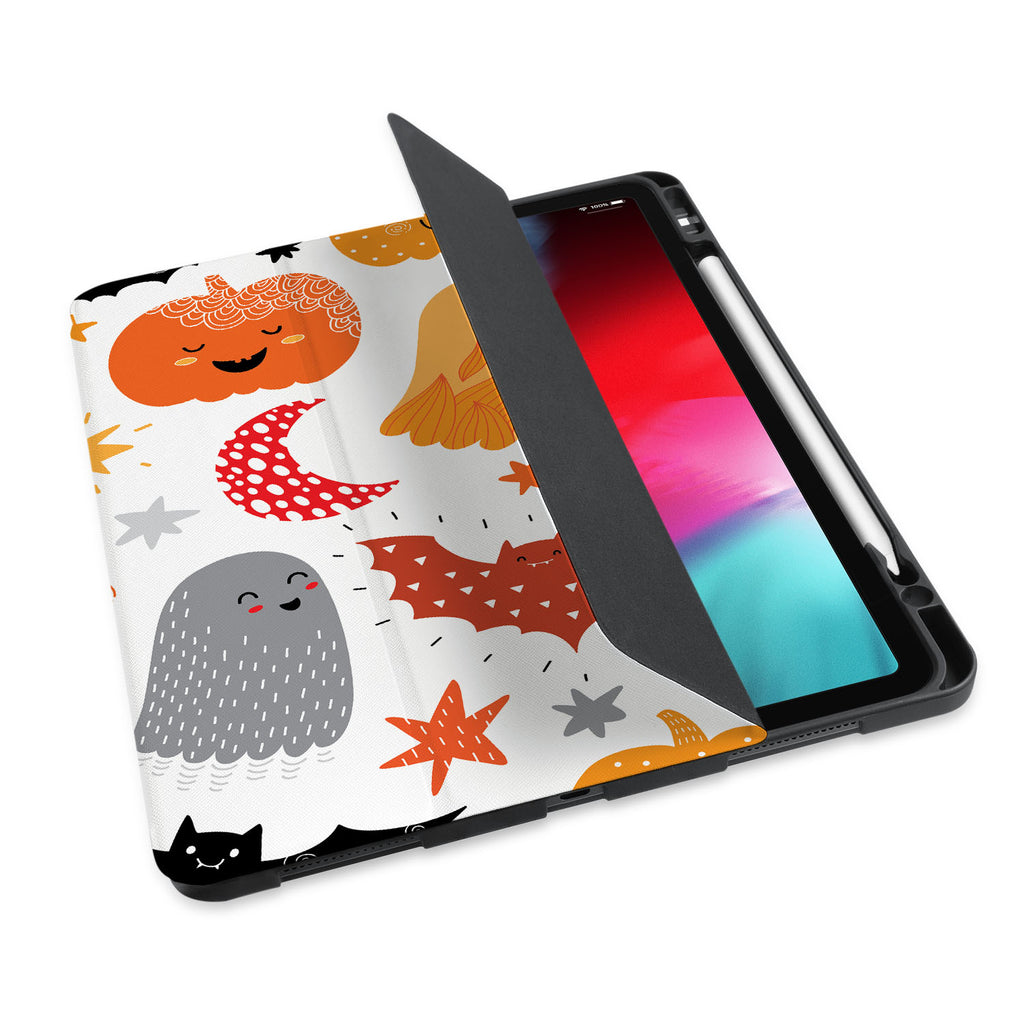 personalized iPad case with pencil holder and Halloween design - swap