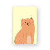 front view of personalized RFID blocking passport travel wallet with Cat design