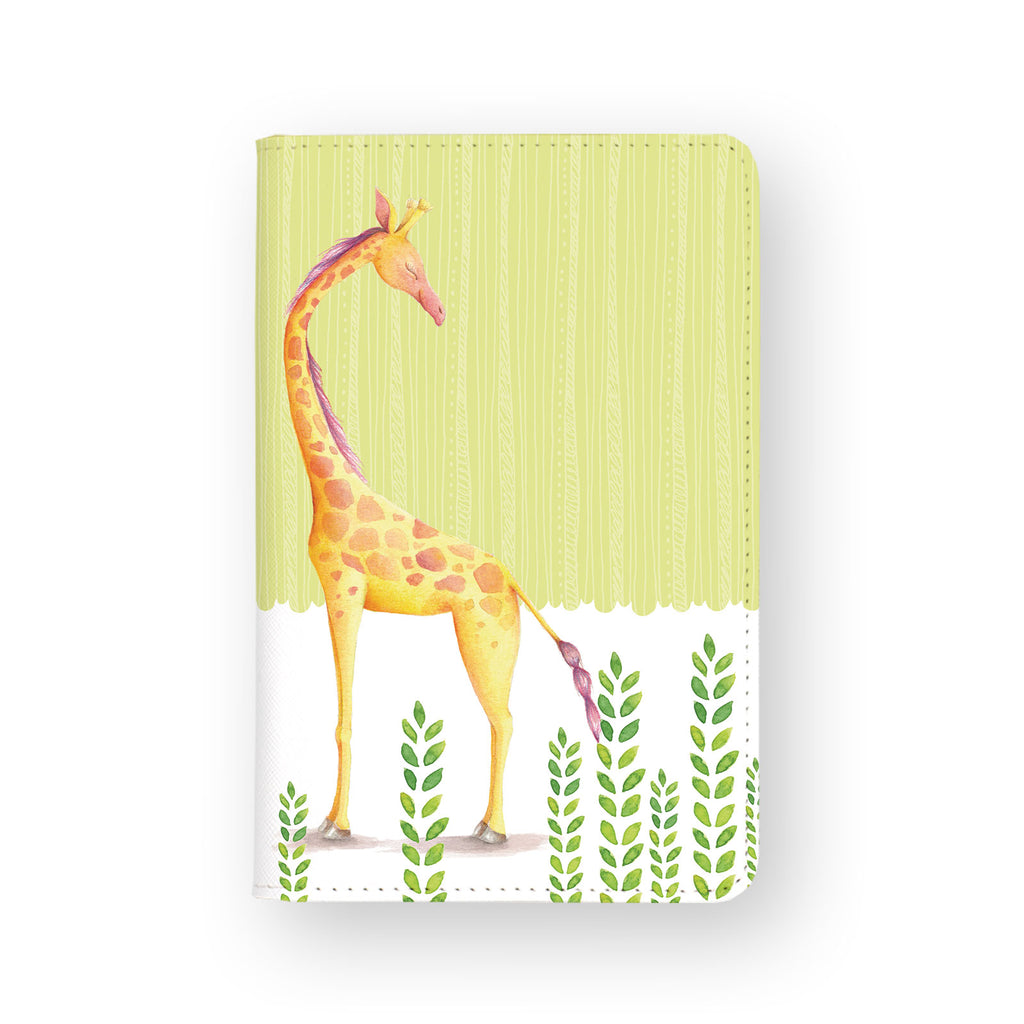 front view of personalized RFID blocking passport travel wallet with Cute Animal 2 design