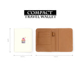 compact size of personalized RFID blocking passport travel wallet with Pumpkin Spice 2 design