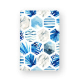front view of personalized RFID blocking passport travel wallet with Geometric Flower design