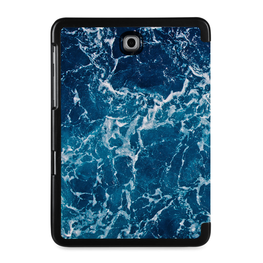 the back view of Personalized Samsung Galaxy Tab Case with Ocean design