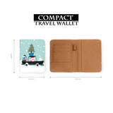 compact size of personalized RFID blocking passport travel wallet with Santa Express design