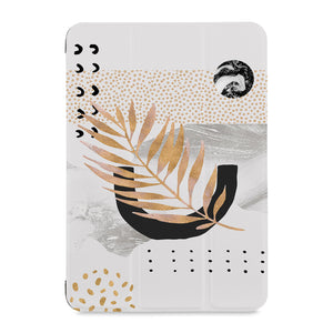 the front view of Personalized Samsung Galaxy Tab Case with Marble Flower design