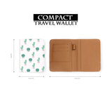 compact size of personalized RFID blocking passport travel wallet with Cactusswatches design