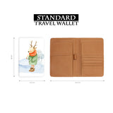 standard size of personalized RFID blocking passport travel wallet with Winter Charm design
