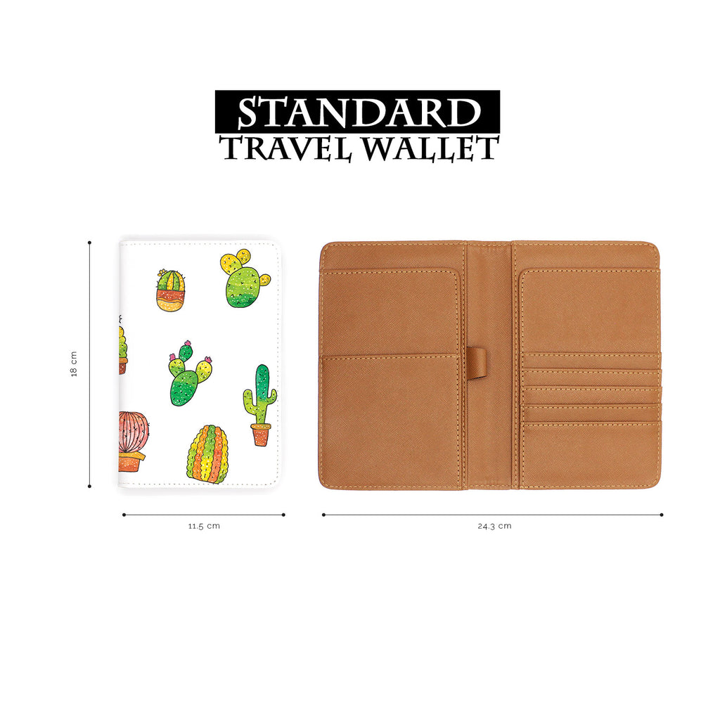 standard size of personalized RFID blocking passport travel wallet with Plants Enjoyillustration design