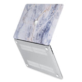 hardshell case with Marble design has rubberized feet that keeps your MacBook from sliding on smooth surfaces