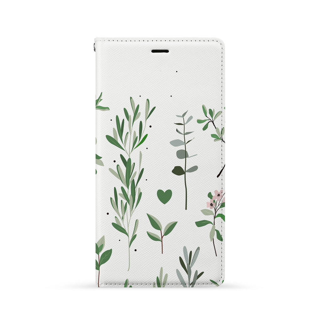 Front Side of Personalized iPhone Wallet Case with Flat Flower design