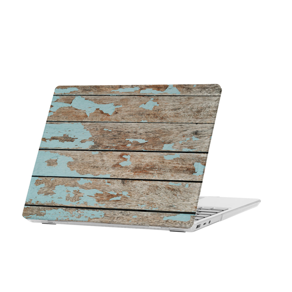 personalized microsoft laptop case features a lightweight two-piece design and Wood print