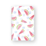 front view of personalized RFID blocking passport travel wallet with Fruit Red design