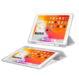 iPad SeeThru Casd with Marble Art Design Rugged, reinforced cover converts to multi-angle typing/viewing stand