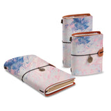 three size of midori style traveler's notebooks with Oil Painting Abstract design