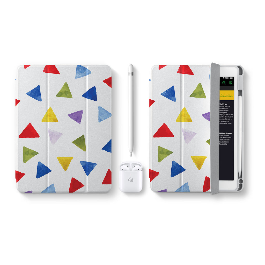 Vista Case iPad Premium Case with Geometry Pattern Design perfect fit for easy and comfortable use. Durable & solid frame protecting the tablet from drop and bump.