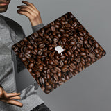 hardshell case with Coffee design holds up to scratches, punctures, and dents