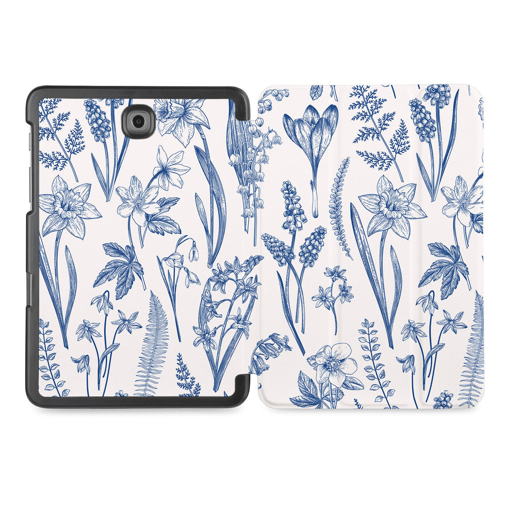 the whole printed area of Personalized Samsung Galaxy Tab Case with Flower design