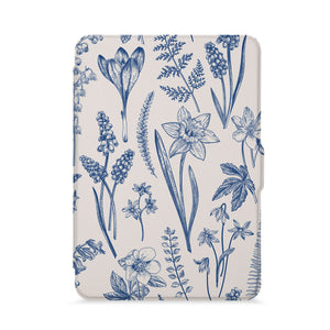 front view of personalized kindle paperwhite case with Flower design - swap