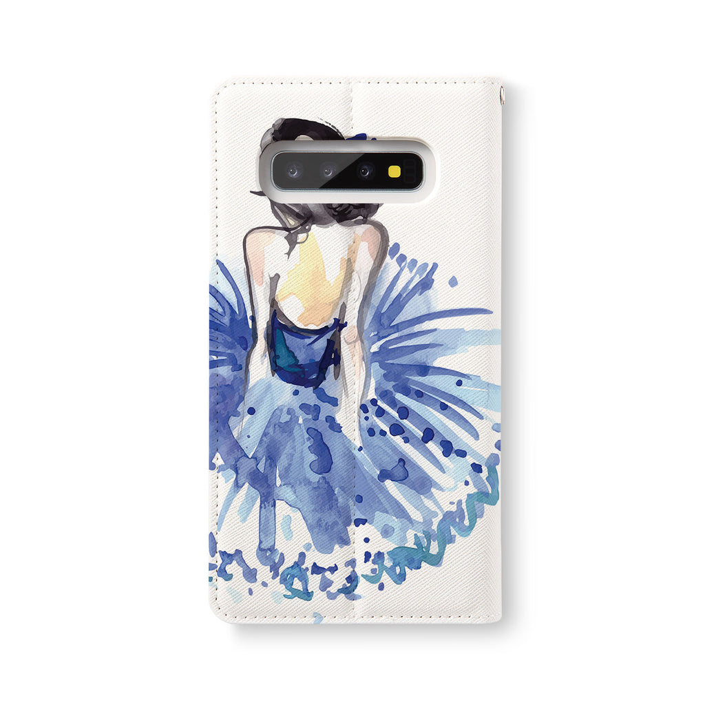 Back Side of Personalized Samsung Galaxy Wallet Case with Musician design - swap