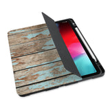 personalized iPad case with pencil holder and Wood design - swap