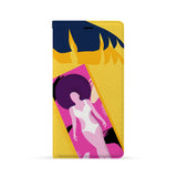 Front Side of Personalized iPhone Wallet Case with Hello Summer design