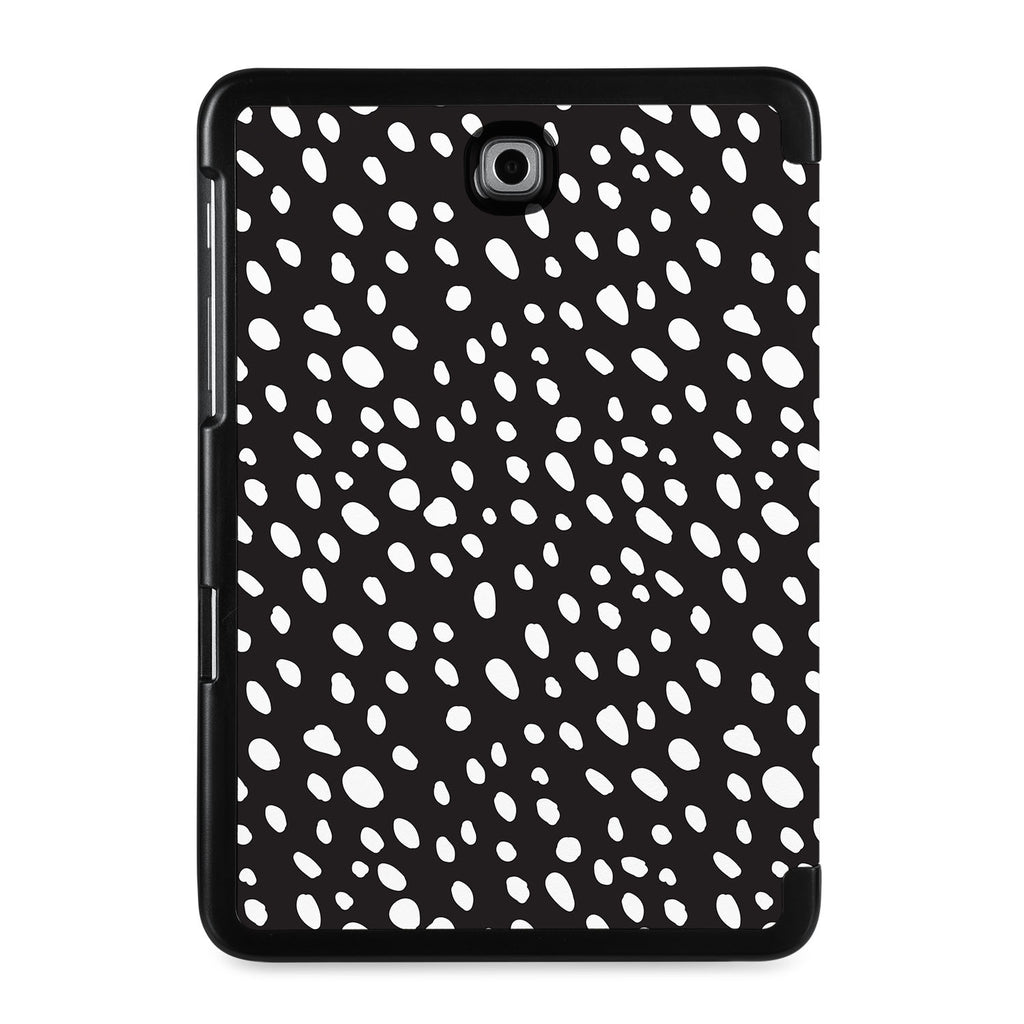 the back view of Personalized Samsung Galaxy Tab Case with Polka Dot design