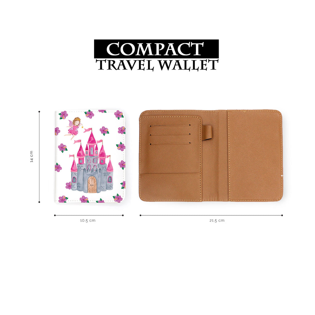 compact size of personalized RFID blocking passport travel wallet with Fairytale design