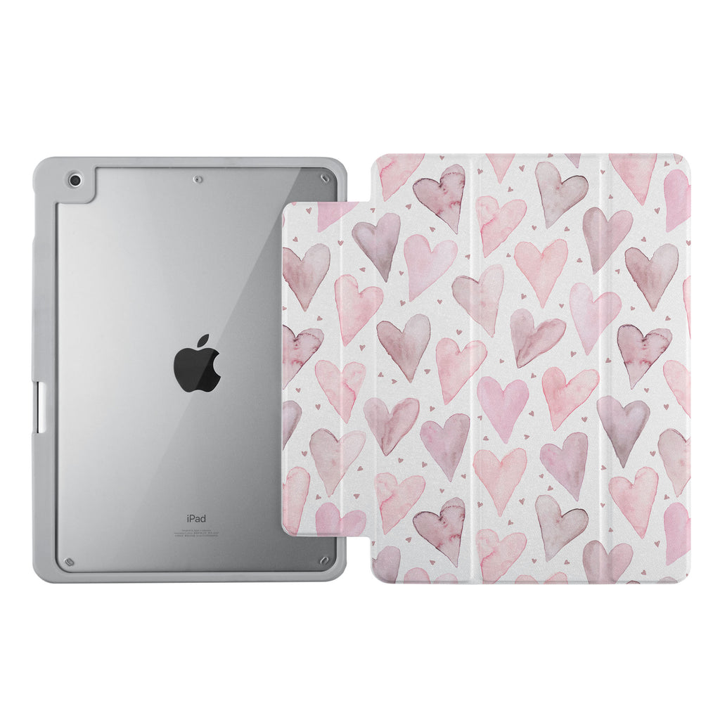 Vista Case iPad Premium Case with Love Design uses Soft silicone on all sides to protect the body from strong impact.