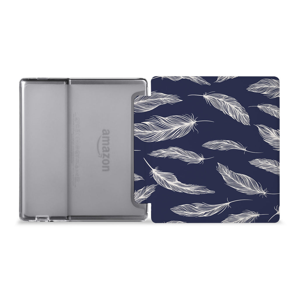 The whole view of Personalized Kindle Oasis Case with Feather design
