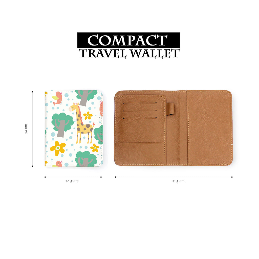 compact size of personalized RFID blocking passport travel wallet with Animals Collection design