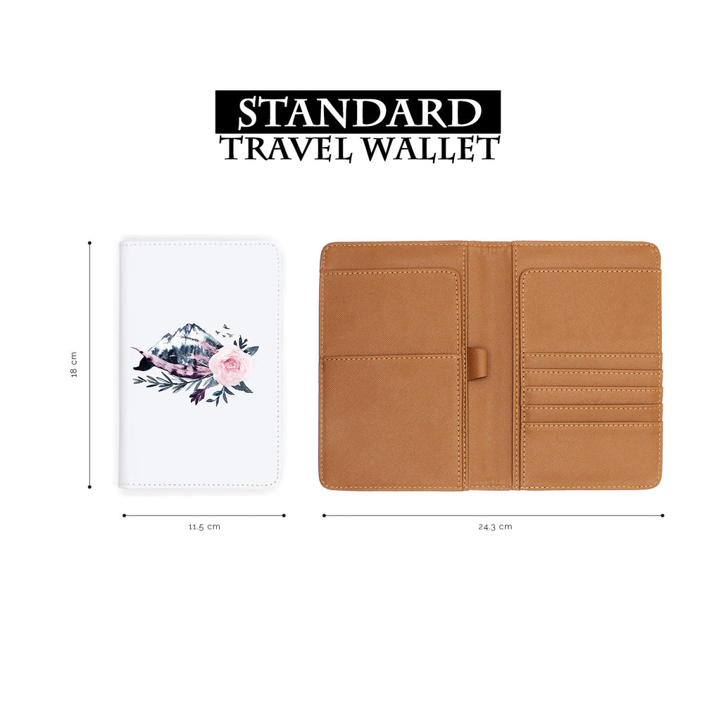 standard size of personalized RFID blocking passport travel wallet with Animals Of The Ghost design